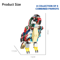 59082 oiseaux voyage Animal ornement 8 en 1 perroquet modèle créatif bloc briques modèle enfants éducatif bloc de construction ensemble jouet