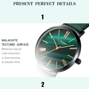 Wholesale curren 9076 Minimalist 3atm Waterproof Woman Quartz <b>Watches</b> Genuine Leather Strap Ladies Wrist <b>Watch</b> - Product Image 3