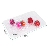 Transparent 6 pièces Macaron blisters plateau clair macarons en plastique de qualité alimentaire couvercle séparé boîte d'emballage