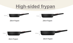 Sartén Exclusiva con Textura de Hielo Triturado, Sartenes de Cocina Antiadherentes Fundidas a Presión con Mango Extraíble - Product Image 6