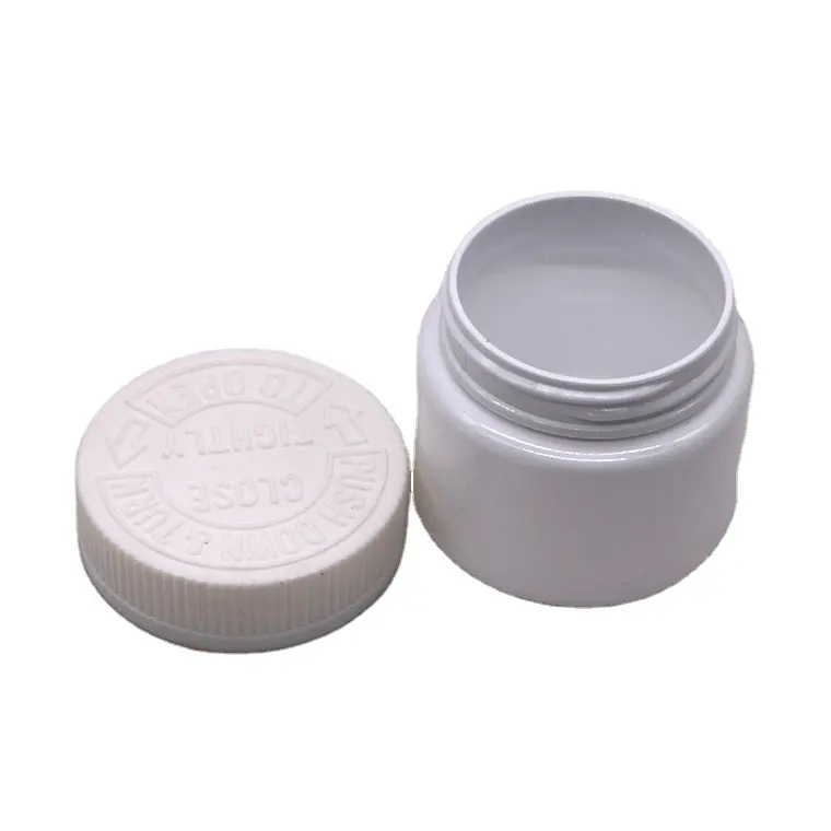 150ML 5oz 180ml childproof containers push turn down Lid child resistant proof Plastic Jars health products jar