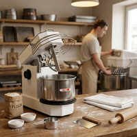 Petite pétrisseuse commerciale de table 7L, mélangeur à spirale 3kg pour pain et pâte alimentaire, idéal pour la pâtisserie