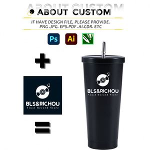 Custom Regular Tumbler with Straw Coated Vacuum Insulated Stainless Steel Tumbler Cups Coffee <b>Mugs</b> Travel <b>Mug</b> Stainless Steel - Product Image 3