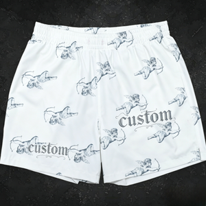 Men's All Over Printed Casual Shorts Mid Waist <b>Elastic</b> Breathable Woven Fabric Gym Sporty Short - Product Image 1