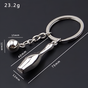 2025 модный спортивный брелок для ключей, футбол, баскетбол, бадминтон, теннис, боулинг, пинг-понг, металлический брелок с логотипом на заказ - Product Image 5