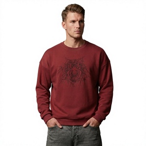 Sudadera de Felpa Francesa para Hombre, 280 GSM, Hombros Caídos, Cuello Redondo, Bordado, Oversize, Personalizada, Fabricante de Ropa de Felpa - Product Image 1