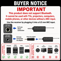 Système de microphone sans fil professionnel MRA58, récepteur rechargeable, micro portable, portée de 100 pieds, avec étui de transport pour karaoké