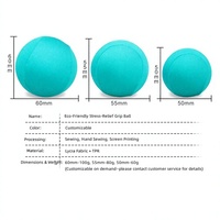 Balle de compression en caoutchouc pour exercices des mains, anti-stress, pour la rééducation, entraînement sensoriel, jouet sensoriel pour adultes et enfants, 6 cm