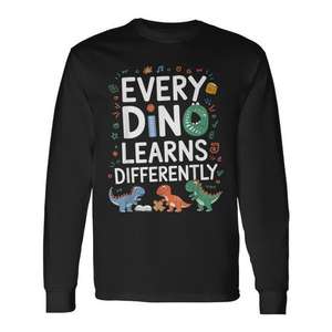 T-shirt à manches longues Every Dino Learns Differently Aba Therapy pour enfants - Product Image 1