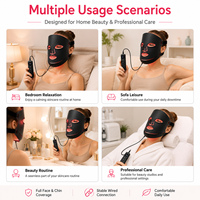 Masque de thérapie par lumière rouge infrarouge OEM ODM 630nm 850nm 1072nm, masque facial en silicone LED pour le visage