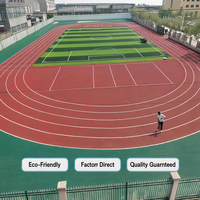 Système de revêtement de sol sportif élastique pour terrain d'entraînement, approuvé IAAF, qualité export pour environnement à haute température aux Émirats arabes unis