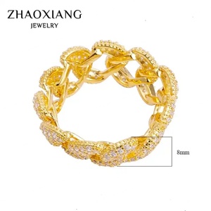 Anillos Cubanos para Mujer y Hombre, Plata de Ley 925, Dijes con Incrustaciones de Circonitas, Accesorios de Joyería - Product Image 2