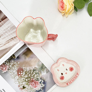 Tazas de Cerámica con Diseño de Conejo, Tazas Creativas para Agua, Tazas para Leche para el Desayuno en Pareja - Product Image 3