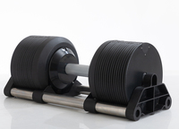 Haltères réglables en fonte UMET, capacité 90 lb, incréments de 5 lb, antidérapants, durables, portables, usage commercial, équipement de gym à domicile