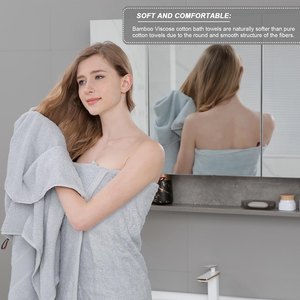 Wholesale 100% Pure Cotton Adult Rectangle <b>Bath</b> <b>Towel</b> <b>Set</b> Plain Color Woven Quick-Dry Face <b>Towel</b> Super Absorbent Bathroom - Product Image 4