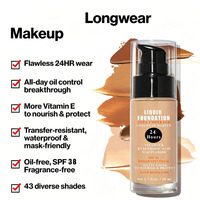Fond de Teint Liquide Matifiant Couvrance Totale SPF 50 Longue Tenue Effet Éclaircissant Marque Blanche – Correcteur Teinté et Crème BB pour le Visage