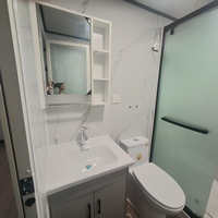 Maison conteneur préfabriquée de 20, 30 ou 40 pieds, avec salle de bain et cuisine, 2 chambres