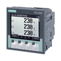 Medidor de Calidad de Energía Siemens 7KM3220-0BA01-1DA0 SENTRON PAC3220 con Pantalla LCD Modbus TCP para Programación PLC y Control Industrial