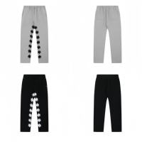 Nouveau pantalon de survêtement gris personnalisé à la mode avec poches, broderie, coupe large et taille élastique LOST SHDWS pour homme