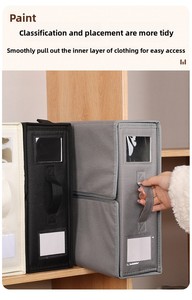 <b>Bed</b> Sheet Organizers <b>Storage</b> Foldable Box for Linen Closet Bedding Set Containers for Blanket Comforter Pillow Cube with Window - Product Image 3