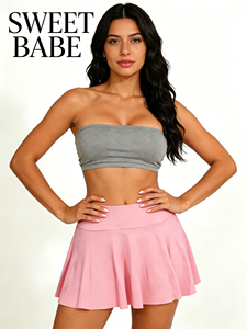 SWEET BABE Ensemble de 4 jupes fluides pour femmes, jupes plissées taille haute avec poches, jupes décontractées pour le tennis, le golf et la course à pied - Product Image 3