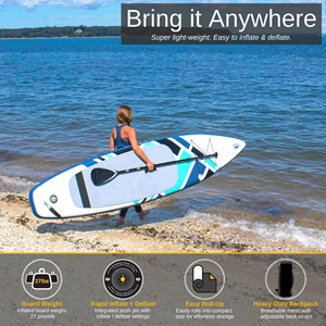 Planche à pagaie <span class=keywords><strong>gonflable</strong></span> extra large, planche à pagaie debout ultra stable avec kits plus pour 450lb/<span class=keywords><strong>3</strong></span> <span class=keywords><strong>personnes</strong></span>/famille - Product Image 4