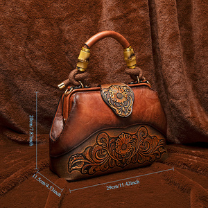 Borsa a tracolla in stile Vintage da donna a tracolla con motivo floreale filo in materiale Zip in poliestere regalo suocera - Product Image 6