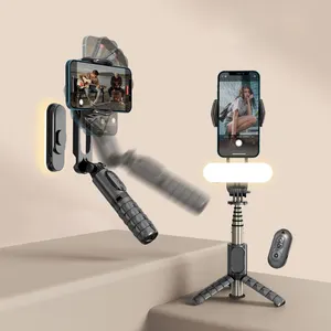 360 자동 얼굴 추적 짐벌 스마트 폰 3 전화 액션을위한 편리한 스틱 짐벌 안정기 삼각대