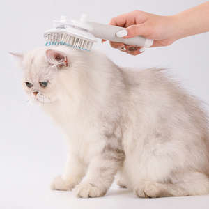 Cepillo de Aseo Electrónico de Doble Cabezal para Mascotas, con Aniones, para Eliminar el Pelo y Masajear, de Acero Inoxidable y ABS Ecológico, para Animales Pequeños - Product Image 2