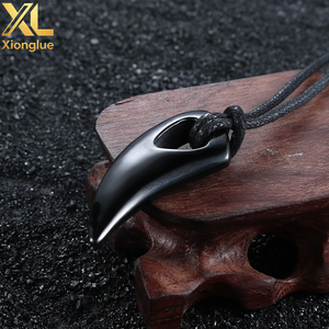 Wholesale Men's Trendy Stainless Steel Wolf Teeth Pendant Necklace Waterproof Veterans <b>Memorial</b> <b>Gift</b> with New Style - Product Image 3