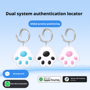 Mini traceur GPS intelligent en forme de patte, compatible iOS, collier pour chats et chiens, traceur de localisation des animaux de compagnie - Product Image 3