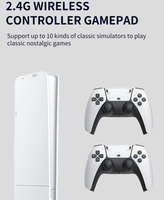 Console de Jeu M15 4K Double Joueur avec Manette Sans Fil 2.4G 64G/128G et Autocollant de Jeu pour Mini TV Domestique