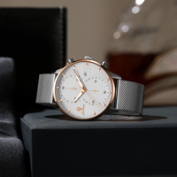 Montres-bracelets classiques pour homme Gohuos 8823, marque haut de gamme, luxe, affaires, date, étanches, lumineuses, en acier inoxydable, montre-bracelet à quartz pour homme