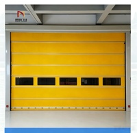 Porte empilable en PVC haute vitesse, porte automatique résistante au vent pour entrepôt et usine