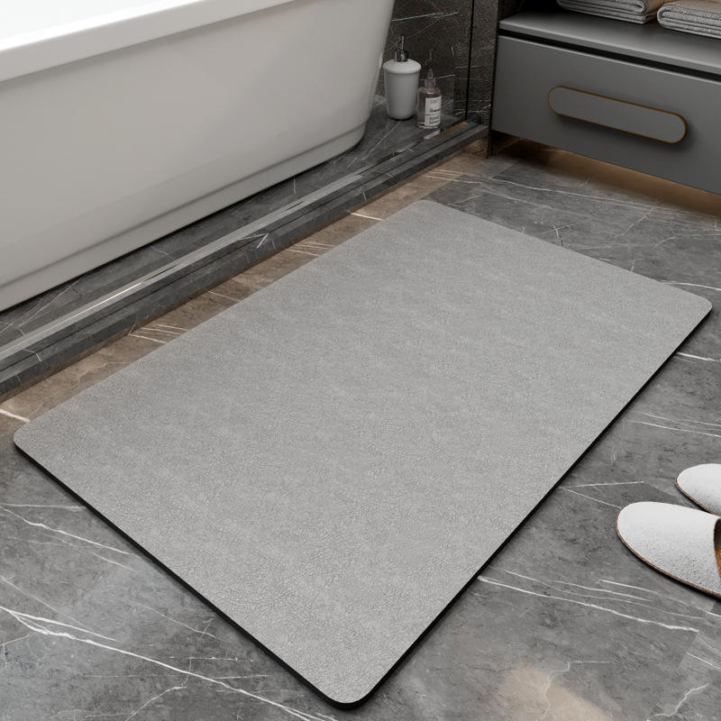 Nouvelle génération de tapis de bain en terre de diatomées - gris naturel