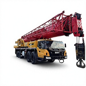 Grue mobile Sany STC1000C7 de 100 tonnes, modèle 2022, moteur Cummins, hauteur de levage maximale de 60 m, flèche jaune et rouge, construction robuste - Product Image 2