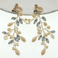 Boucles d'oreilles cristal faites à la main pour femme et fille, bijou fantaisie avec strass en perle de cristal, lustre nuptial, à la mode