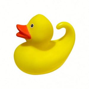 Customized Logo <b>Fishing</b> Plastic Duck Swimming Water Play Little Yellow Squeeze Sound Baby Bath Toy 2-4 Years Beach <b>Floating</b> - Product Image 6