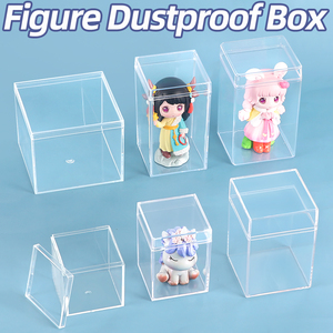 SUNSHING Boîtes de rangement transparentes en acrylique pour figurines <span class=keywords><strong>Pop</strong></span> Mart, bonbonnières, boîtes en plastique pour Beanie Baby, étuis de présentation pour figurines <span class=keywords><strong>Funko</strong></span> <span class=keywords><strong>Pop</strong></span> - Product Image 1