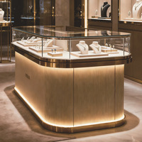 Comptoir de présentation de bijoux de luxe sur mesure, vitrine en verre, conception d'armoire de présentation pour bijouteries en or sur mesure, dépôt requis