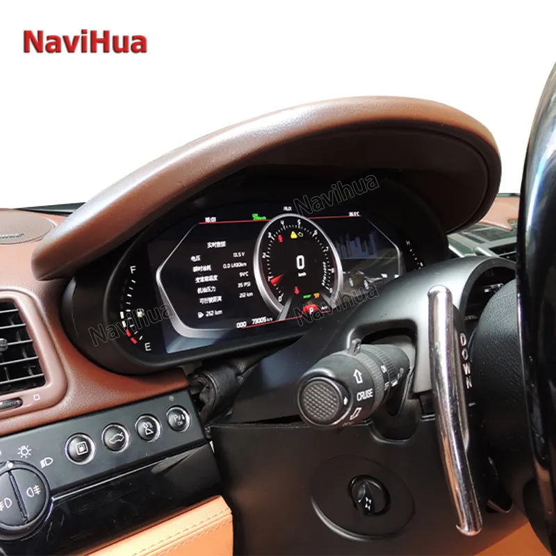 Navihua 12.3 इंच कार के डैशबोर्ड स्पीडोमीटर डिजिटल एलसीडी लिखत क्लस्टर ऑटो मीटर मासेराटी Quattroporte 2004-2012 के लिए