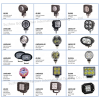 Feux de jour modifiés pour moto, éclairage à 3 côtés de 5 pouces, feux de route LED 12V, projecteurs de voiture 12V / 24V universels