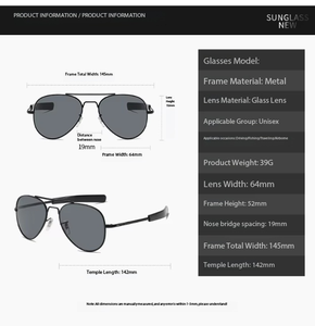Gafas de Sol de Piloto Vintage, Doble Puente, Metálicas, Unisex, Estilo Retro de Aviación, UV400, para Conducir al Aire Libre, con Logotipo Personalizable - Product Image 5