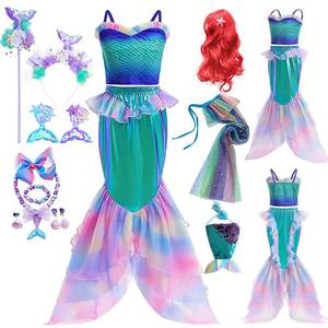 Nuevo Traje de Baño de Sirena para Niñas 2026, Vestido de Baño Largo, Bikini de Playa, Arcoíris, 2 Piezas, Disfraces para Bebés - Product Image 1