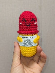 Fil à crocheter fait main très populaire, adorables poupées capsule, cartes d'énergie positive, ornements de dessins animés apaisants - Product Image 6