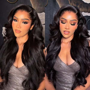 新款拉各斯发际线人发假发处女人头马体波自然色批发13x4全正面假发高清蕾丝低发际线假发 - Product Image 2