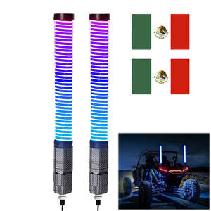 2FT RGB Chasing Spiral COB Fat Whip LED-Leuchten für RZR Can Am <span class=keywords><strong>Polaris</strong></span> UTV ATV Pickup Truck 12V Dicke Antenne Neuer Zustand - Product Image 1