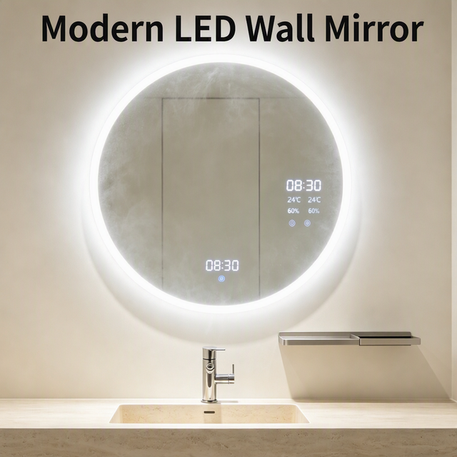Full Custom Shape Frame Lighting LED AntiFog Mirror Shunhua Glass High Brightness Smart Vanity Mirror for Villa Interior Decor