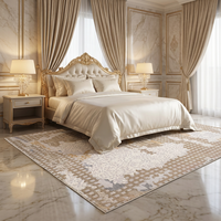 Tapis fait main sur mesure en laine, bambou, soie et fil doré, toutes tailles, design moderne et luxueux, tapis sculpté 3D pour hôtel et villa