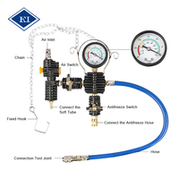 33 pièces testeur de pression de radiateur automatique et système de refroidissement à vide Kit de test de liquide de refroidissement de pression de radiateur détecteur de fuite de réservoir d'eau de voiture